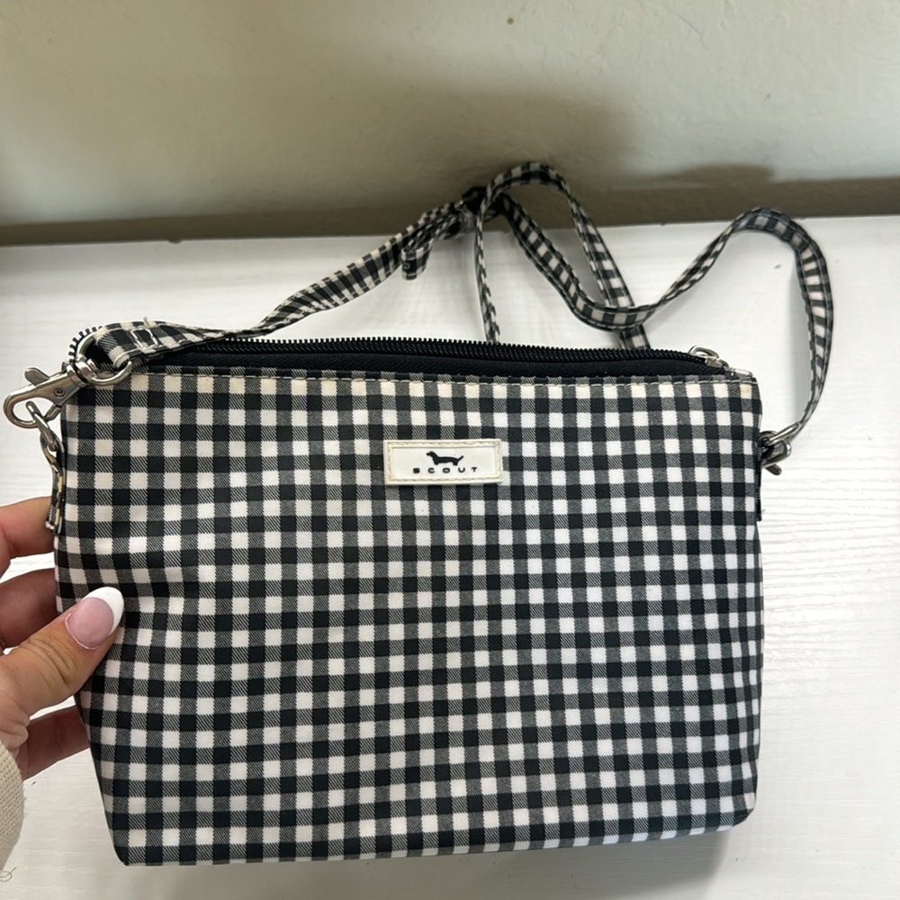 Scout Crossbody- Black Plaid Purse
